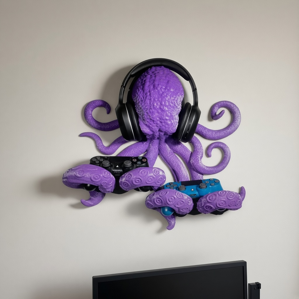 Octopus controller and headphone holder